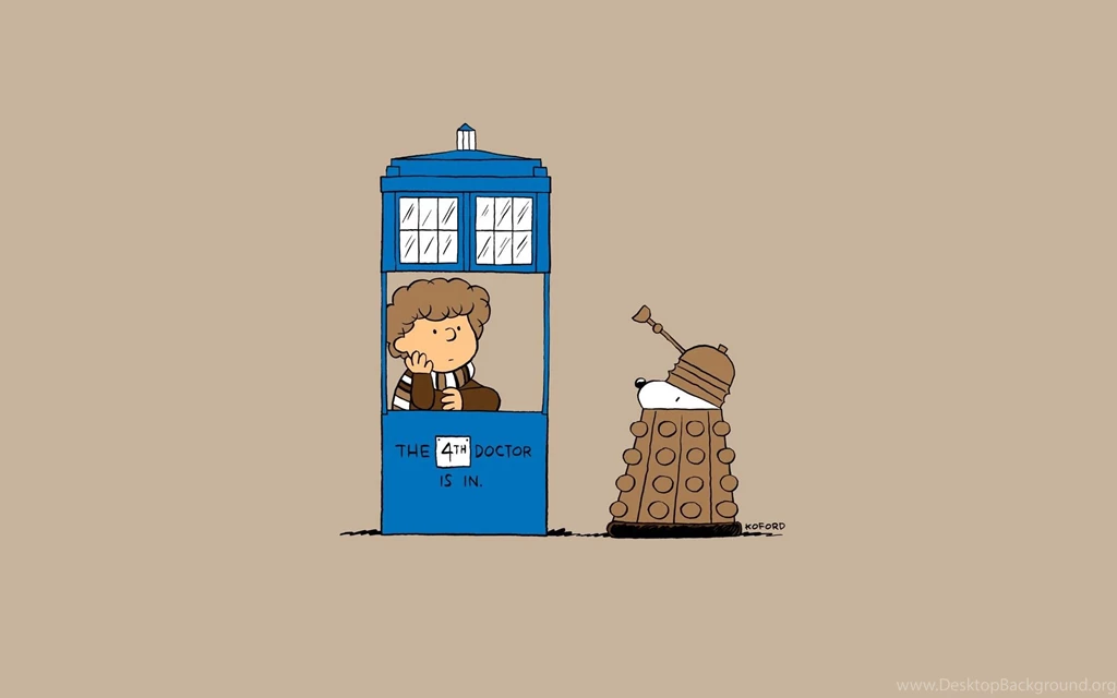 Tardis Dalek Fourth Doctor Doctor Who Peanuts (comic Strip ...