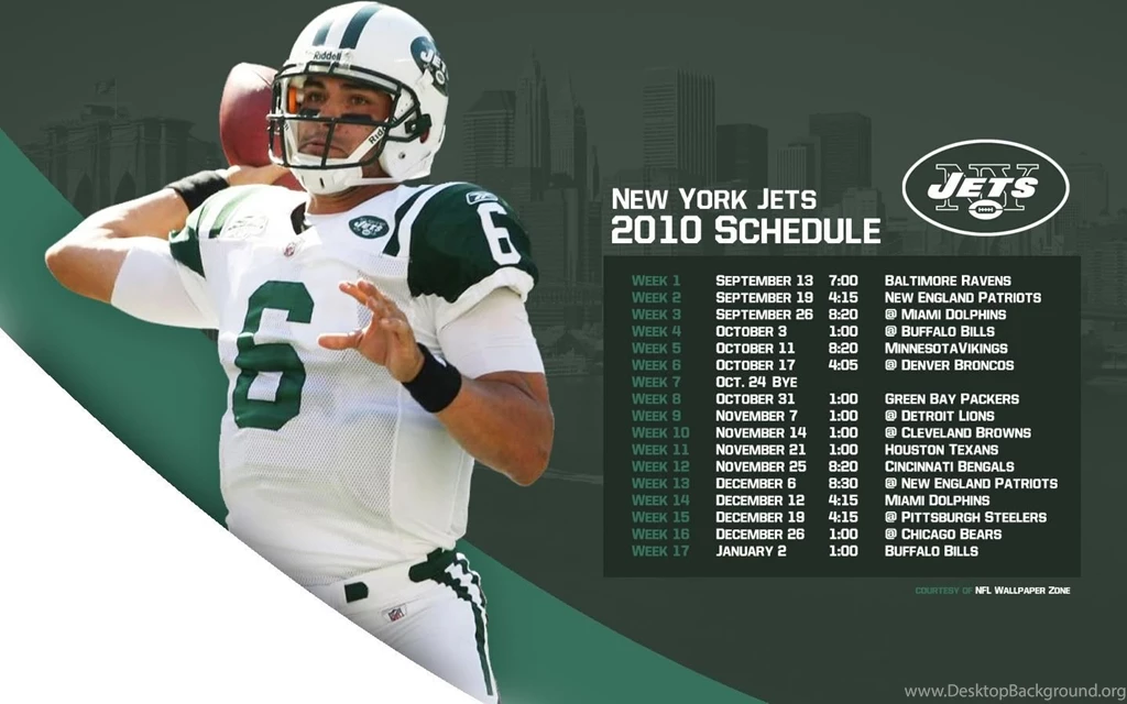 NFL Wallpapers Zone: New York Jets 2010 Schedule Wallpapers Mark ...