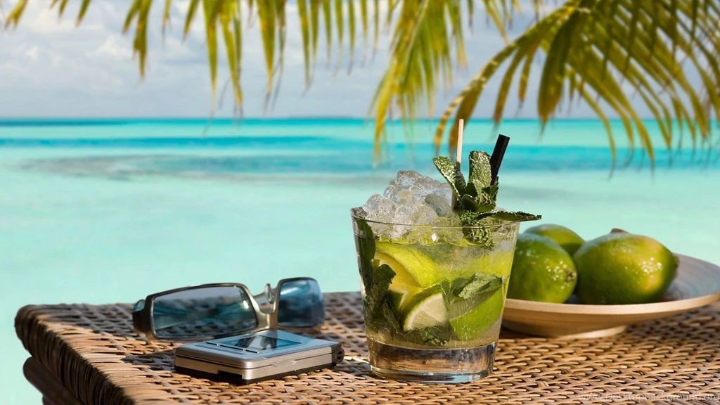 Download Wallpapers 1920x1080 Mojito, Cocktail, Phone, Points ...