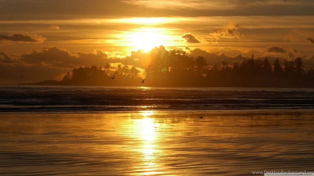 Beach Scene Sunrise HD Desktop Wallpapers : Widescreen : High ...