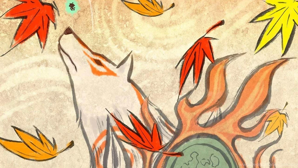 Kami Amaterasu Among Leafs (