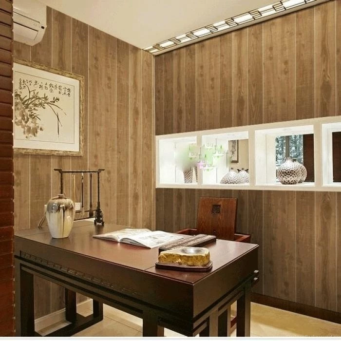 Vintage Wood PVC Wallpapers