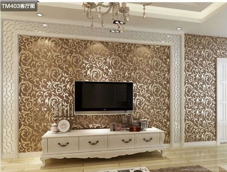Fashion European Style PVC Wallpapers / Wall Paper Rolls / Tv ...