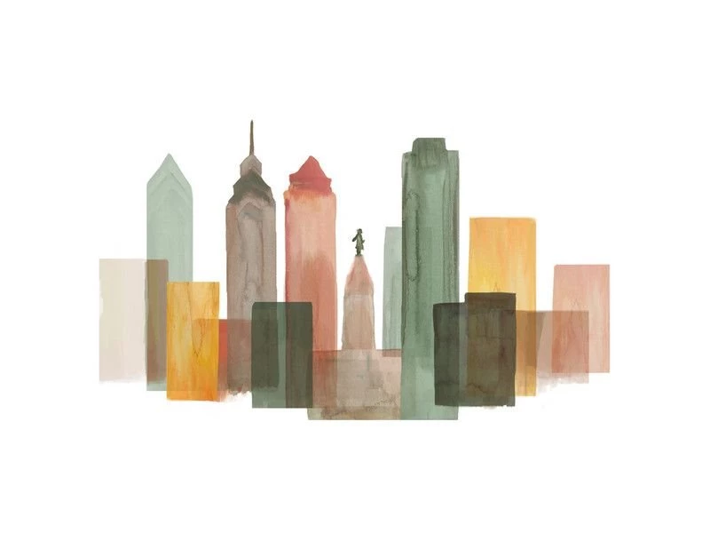 Philadelphia Skyline Wall Art Prints By Katherine Moynagh