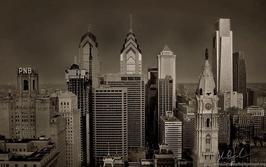 Philly Skyline 2008 BW By Barefootphotography On DeviantArt