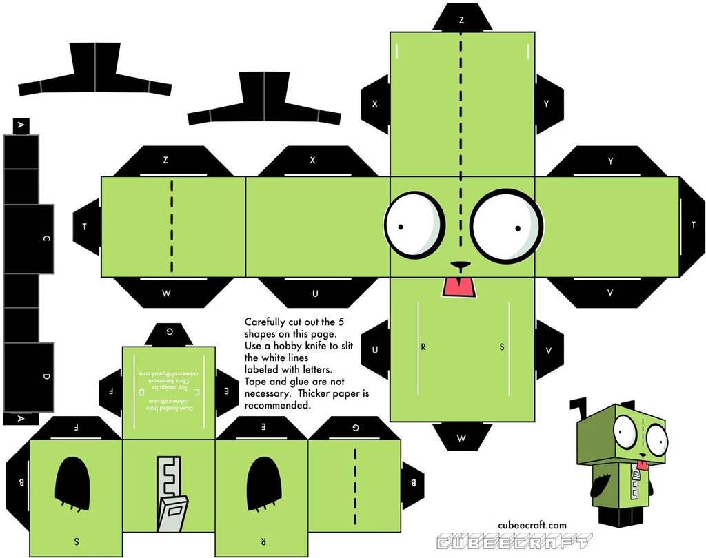 Invader Zim Papercraft Gir Wallpapers