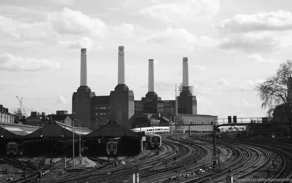Battersea Industrial Plants Power Plants Railroad Tracks Wallpapers ...