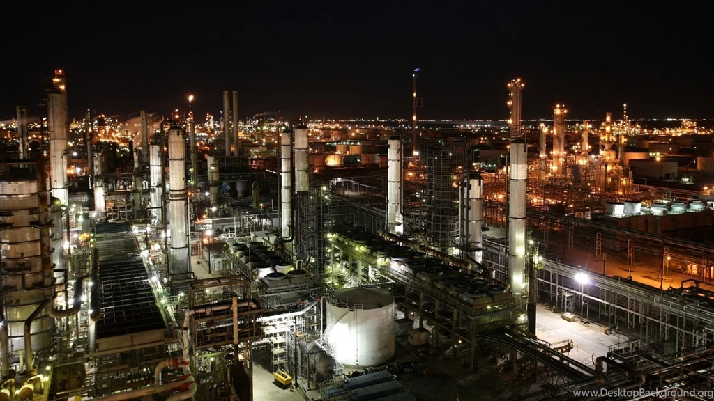 Industrial Plants Night Best Widescreen Backgrounds Awesome