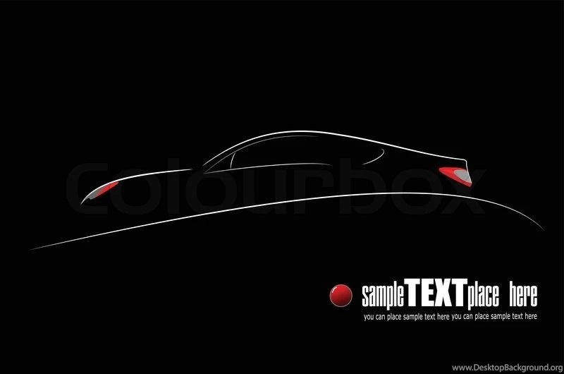White Silhouette Of Car On Black Backgrounds Vector Illustration ...
