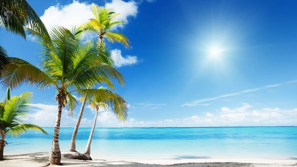 Tropical Beach Paradise HD Desktop Wallpapers : Widescreen : High ...