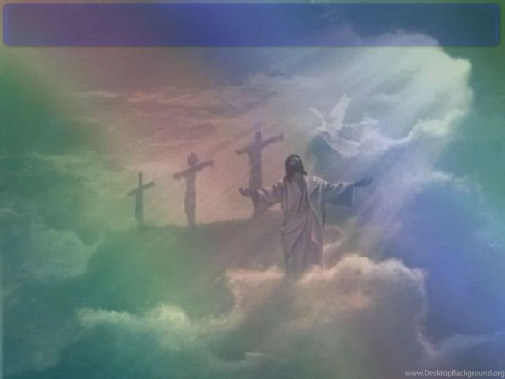 Jesus Clouds Ppt Backgrounds, Jesus Clouds Powerpoint