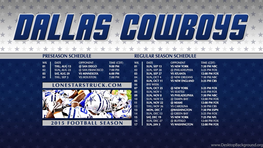 2015 Wallpapers Schedule Lone Star Struck