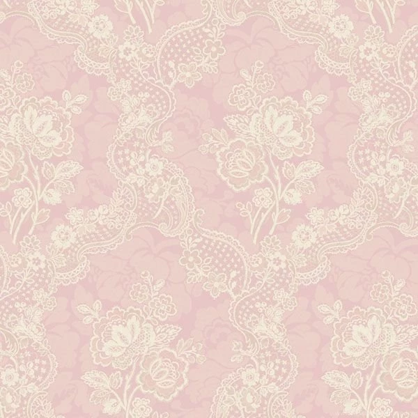 522 30204 Pink Lace Floral Fairwinds Studio Wallpapers