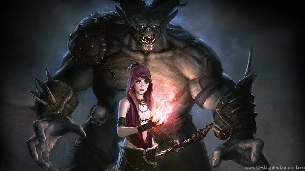 Download Wallpapers 3840x2160 Dragon Age, Girl, Monster, Magic ...