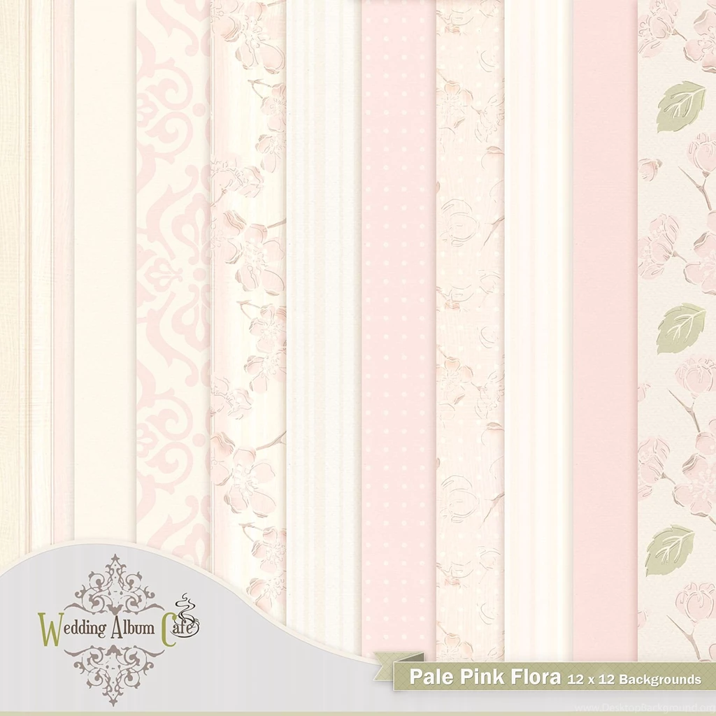 Pale Pink Flora 12 X 12 Backgrounds