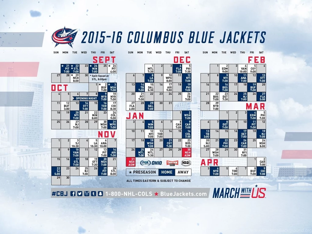 Columbus Blue Jackets 2015 16 Desktop Wallpapers Columbus Blue ...