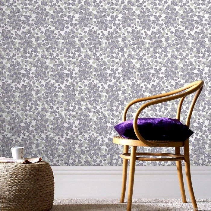 Woodstock Flower Wallpapers In Purple Design By Graham & Brown ...
