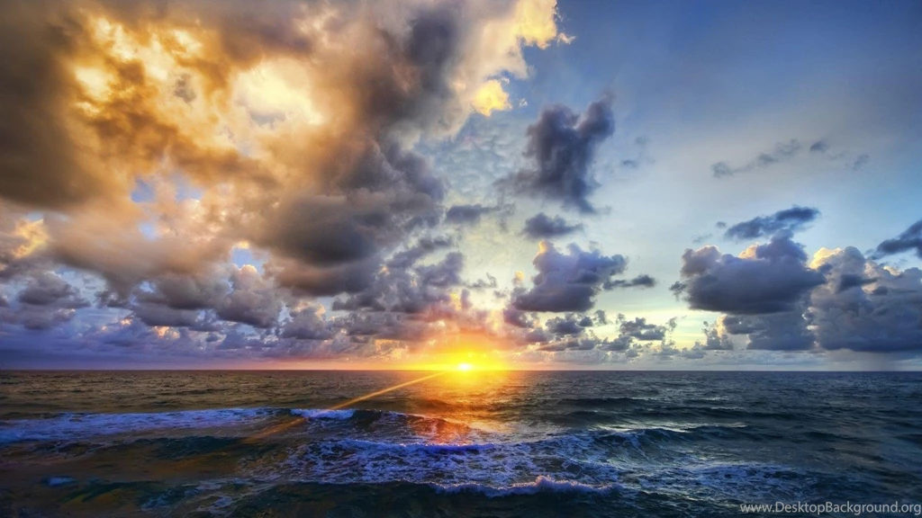 Amazing Sunrise On The Sea HD Desktop Wallpapers : Widescreen ...