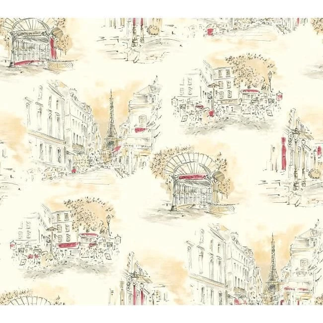 EU4788 Europa II Paris Toile Prepasted Wallpapers By York