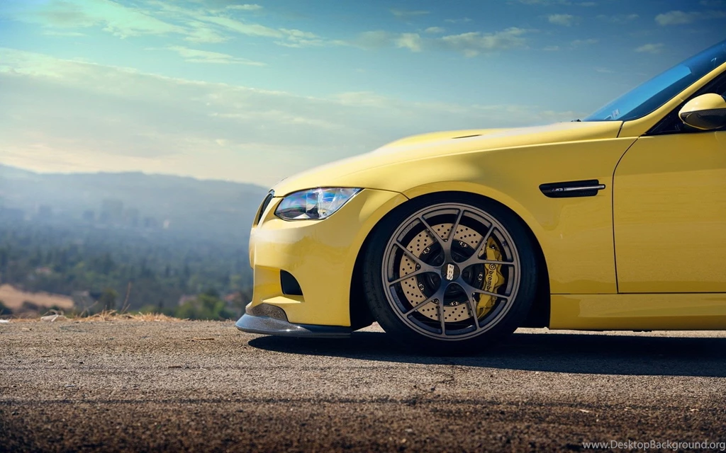 Yellow BMW M3 Bonnet Wallpapers