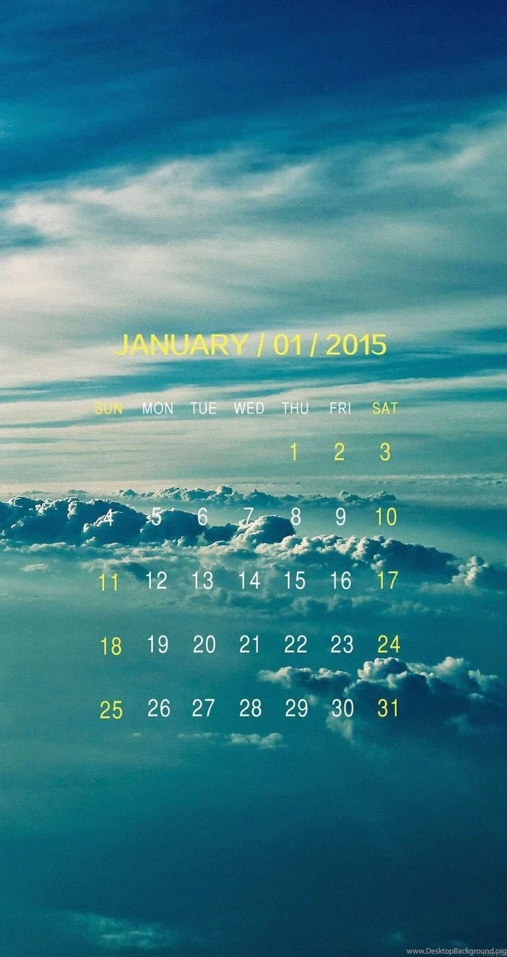 9 Beautiful iPhone Calendar Wallpapers For JANUARY! January 2015 ...