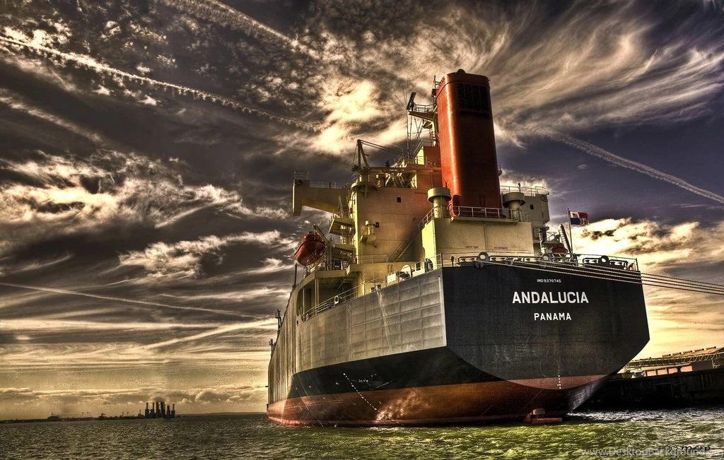 Hdr Photography Chemtrails Ocean Panama Ships Wallpapers (