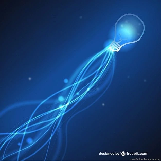 Blue Creative Lightbulb Backgrounds Vector