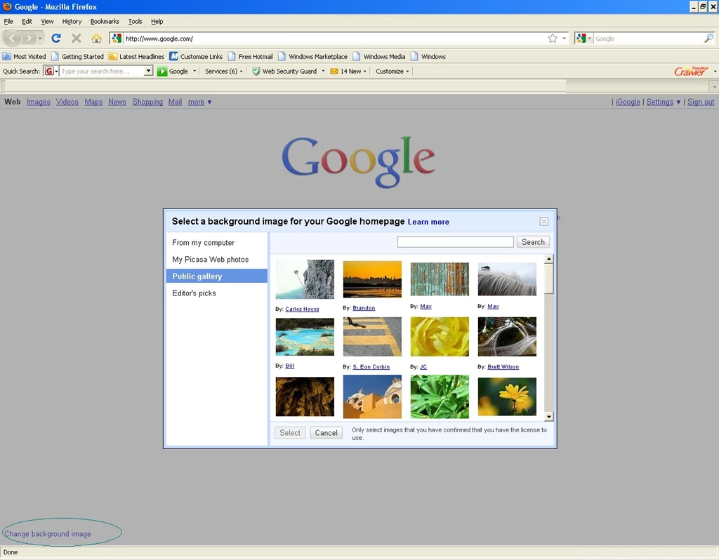 CustomizedBackgroundImageForGoogleHomePage.PNG