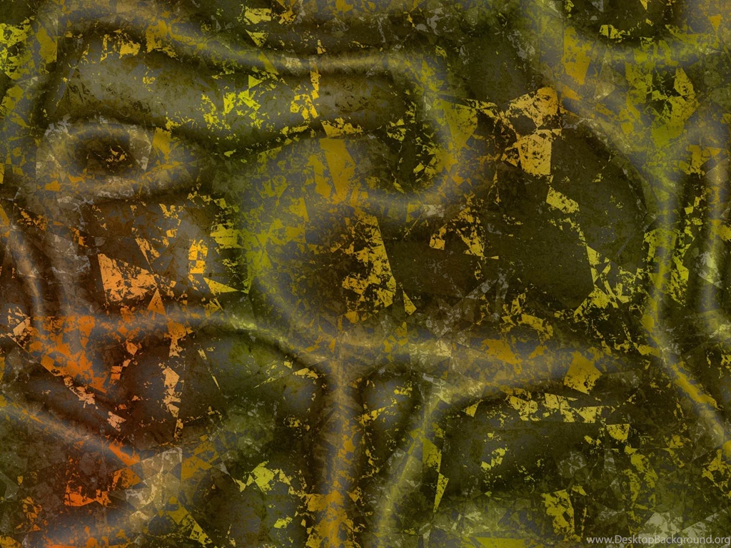 Groovy Green Floor Tile Backgrounds Pattern