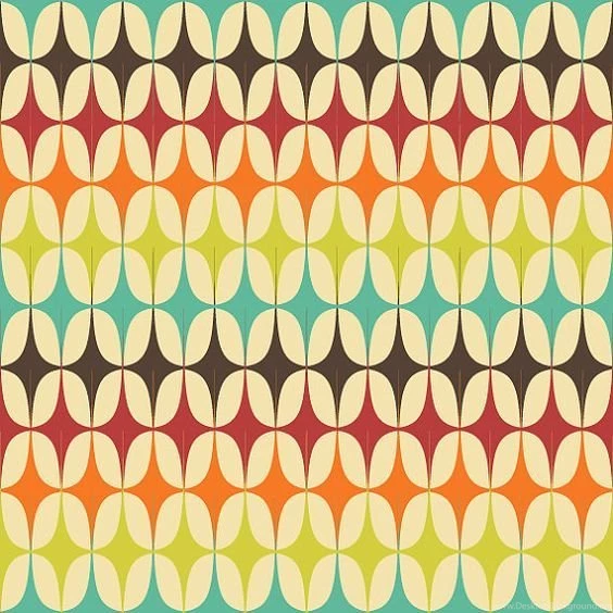 Retro Stars Removable Wallpapers 8 Feet
