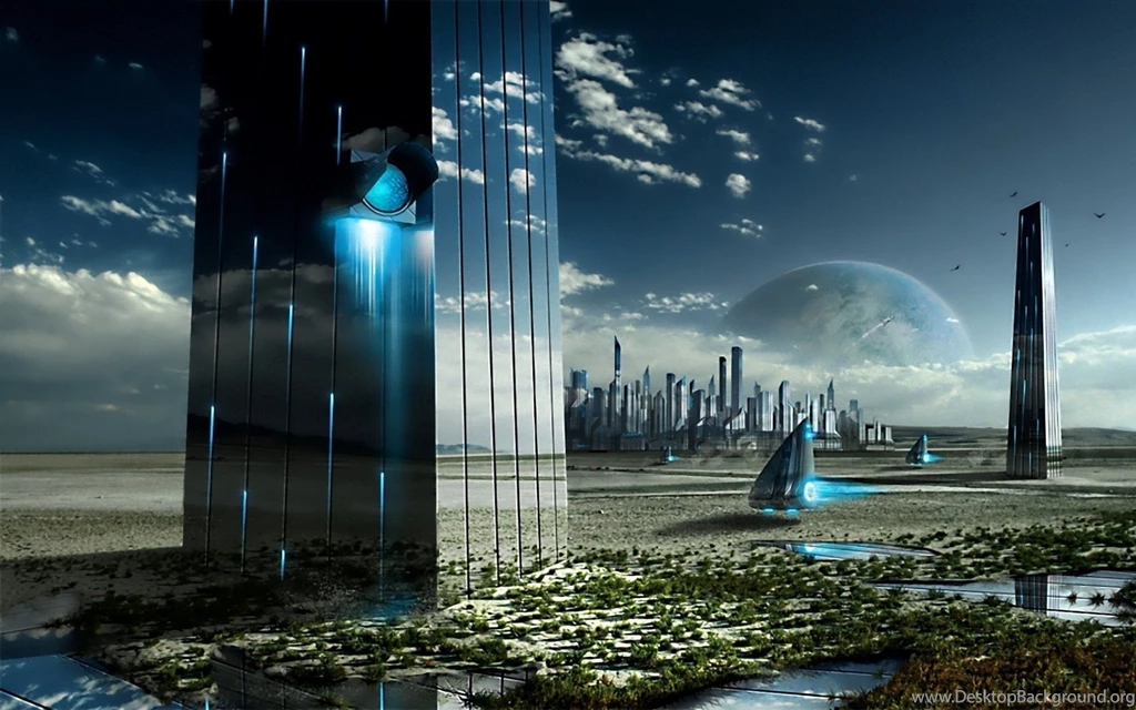 Abstacto Scifi Ciudad Futurista Wallpapers