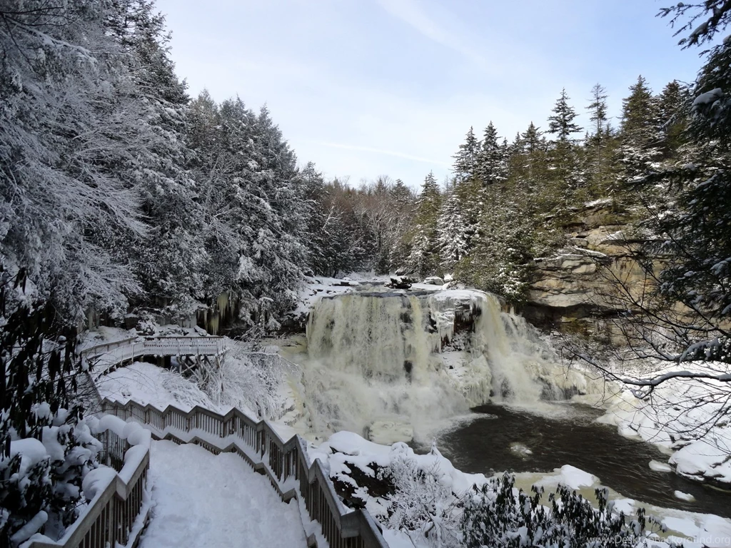 Wallpapers Seasons Winter Snow Blackwater Falls State Park USA ...