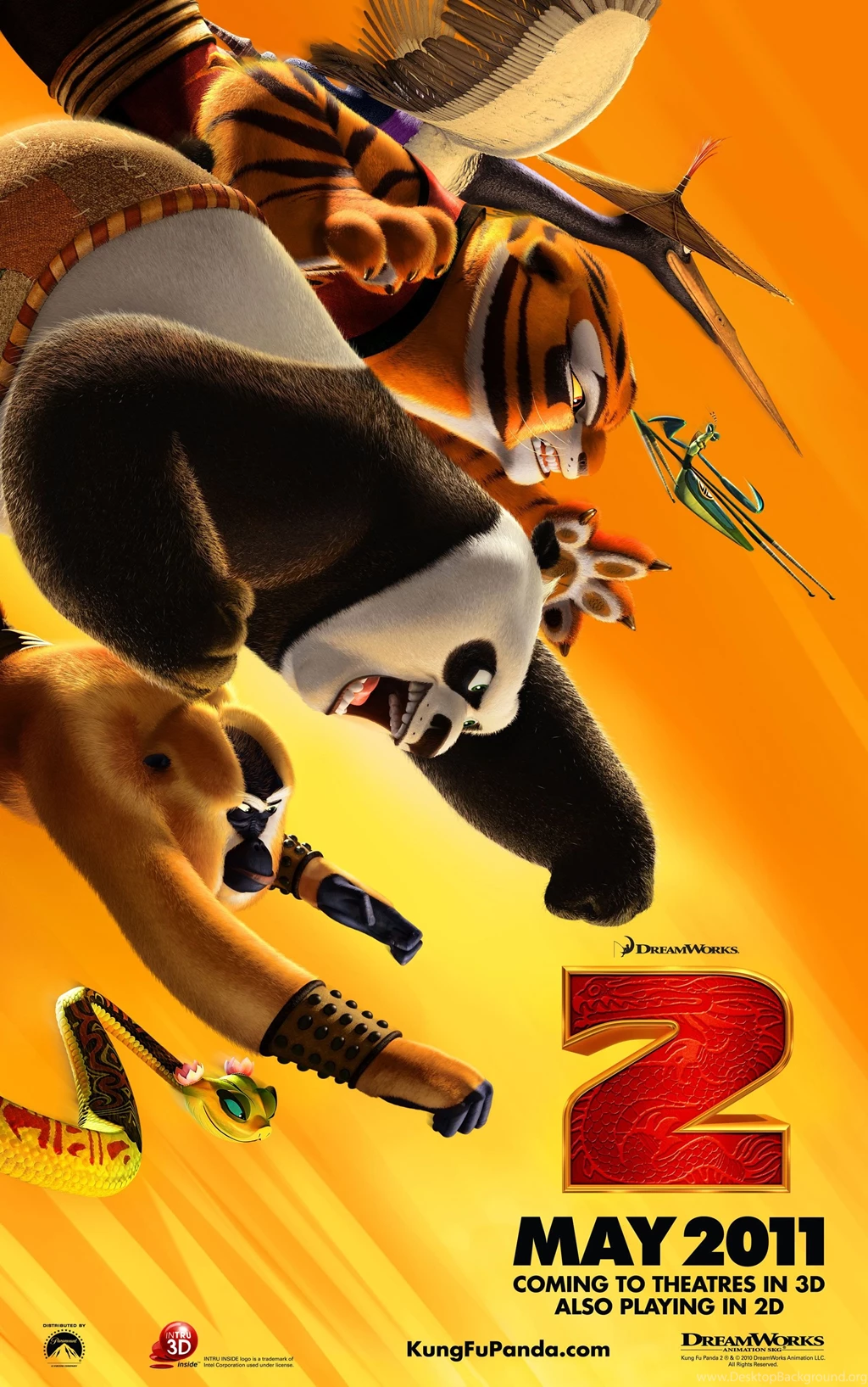 Kung Fu Panda 2 Poster Wallpaper.