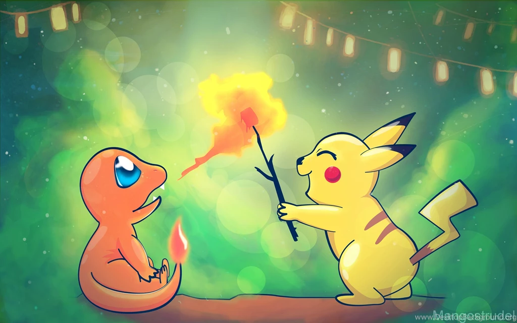 Original Art] Charmander And Pikachu [3543x2214] : Wallpapers