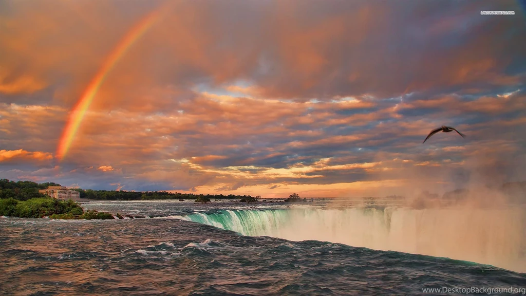 Rainbow Over Niagara Falls Wallpapers