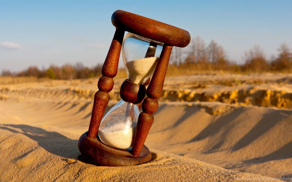 Sand Clock Time Sky Wood Wallpapers