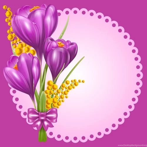 Purple Flower Border Design