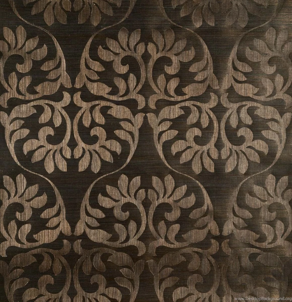 Decowunder Wallpapers Non woven Sisal Wallpapers Leaf Dark Brown ...