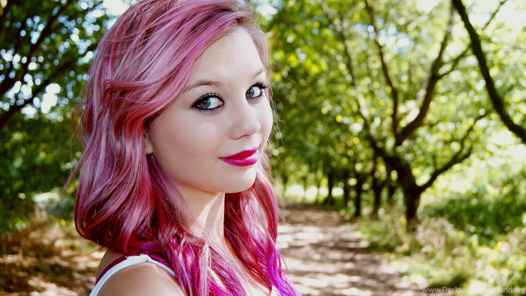 Pretty In Pink Faces Nature Pink Hair Women Wallpapers Wallpapers ...