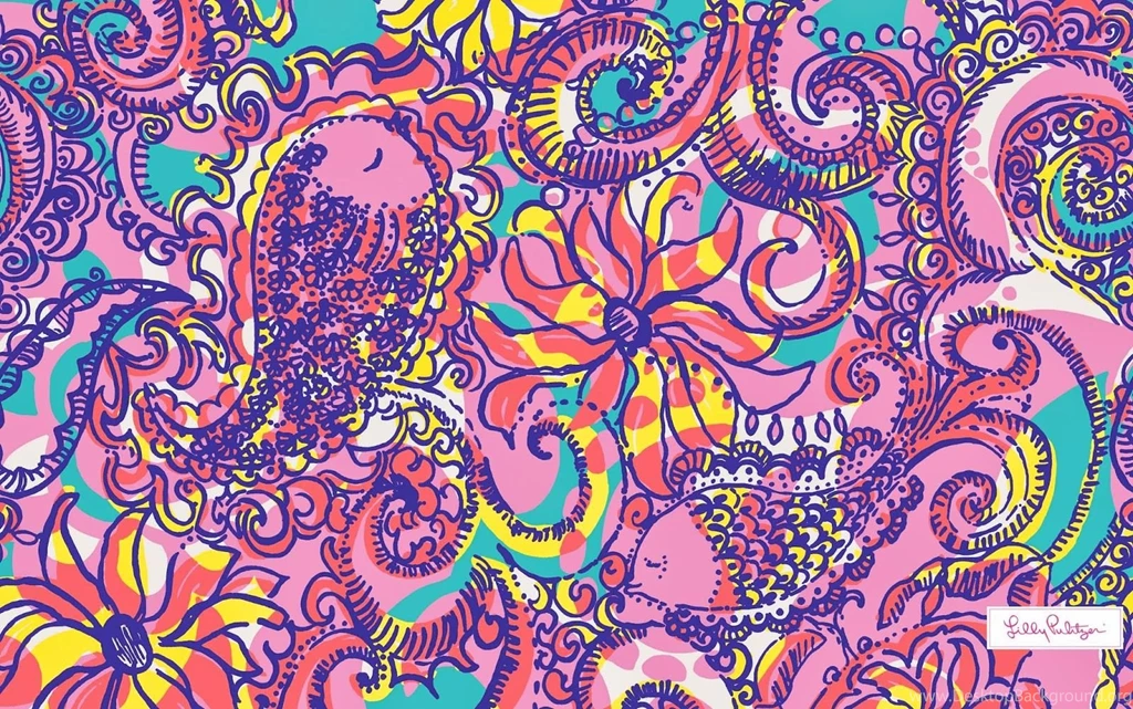 Lilly Pulitzer Patterns Flamingo   Wallpaper.