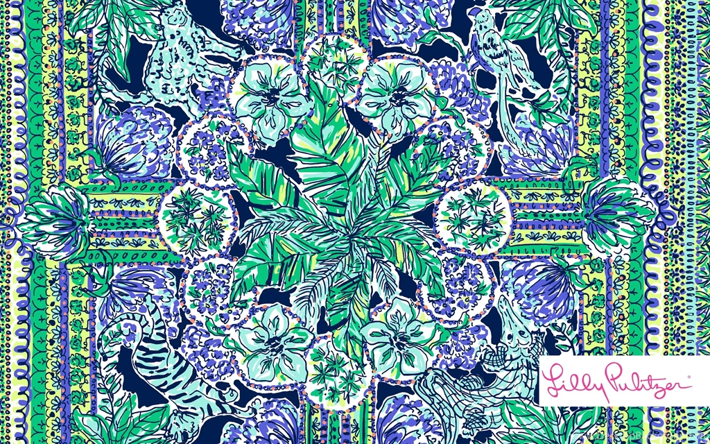 Lilly Pulitzer Palm Tree Wallpaper.