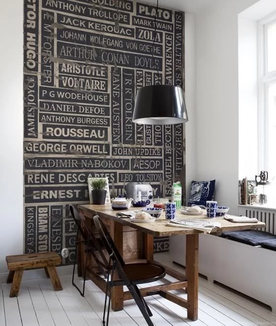 Booklicious: Wear Your Heart On Your Wall: Literary Wallpapers