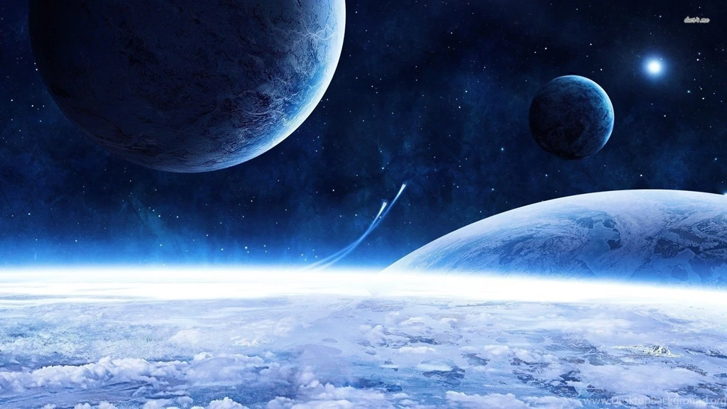 Blue Space, Galaxy, Planet, Universe, Star, Fantasy, 1920x1080 HD ...
