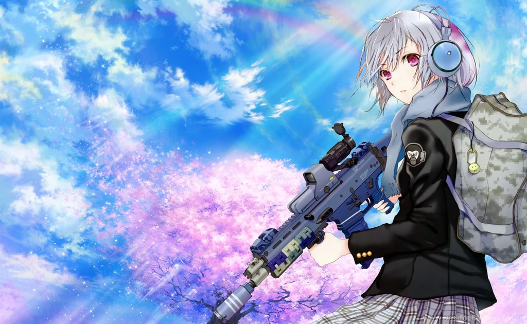 Anime Girl With Gun Wallpapers