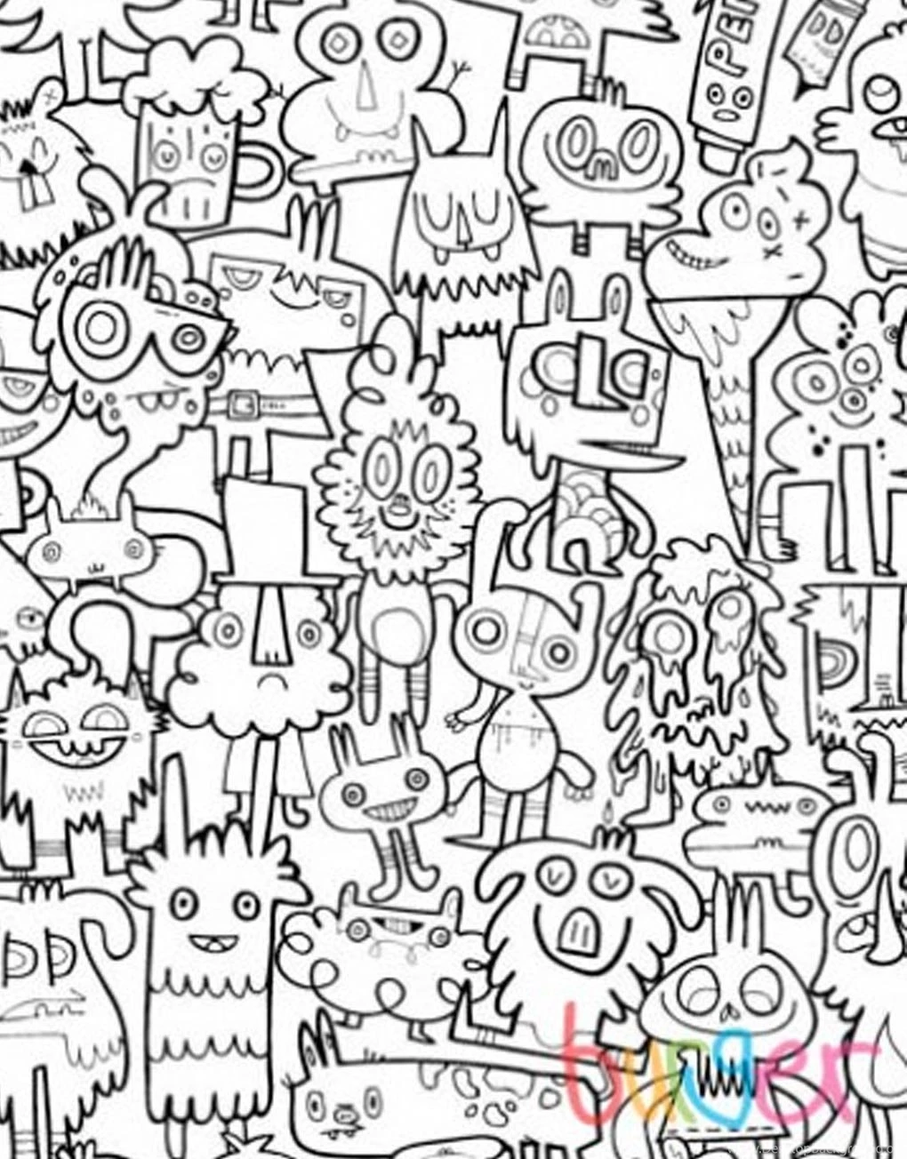 Burgerdoodles Color In Wallpapers