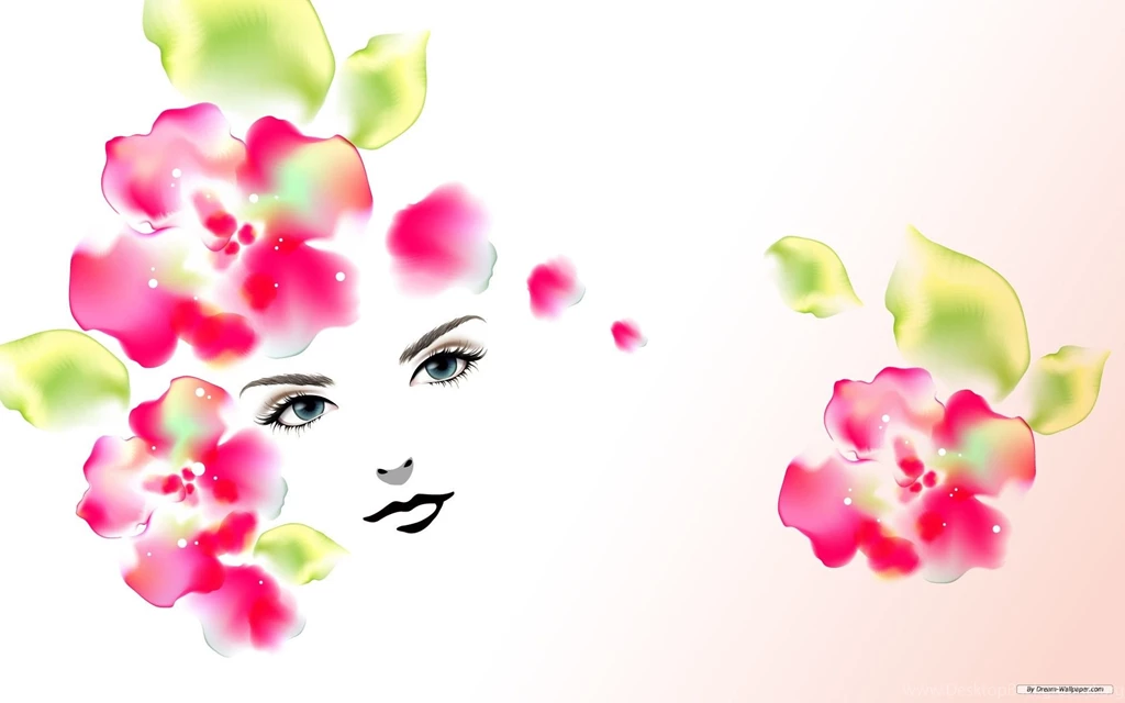 Free Wallpapers   Free Art Wallpapers   Flower Woman 4 Wallpapers ...