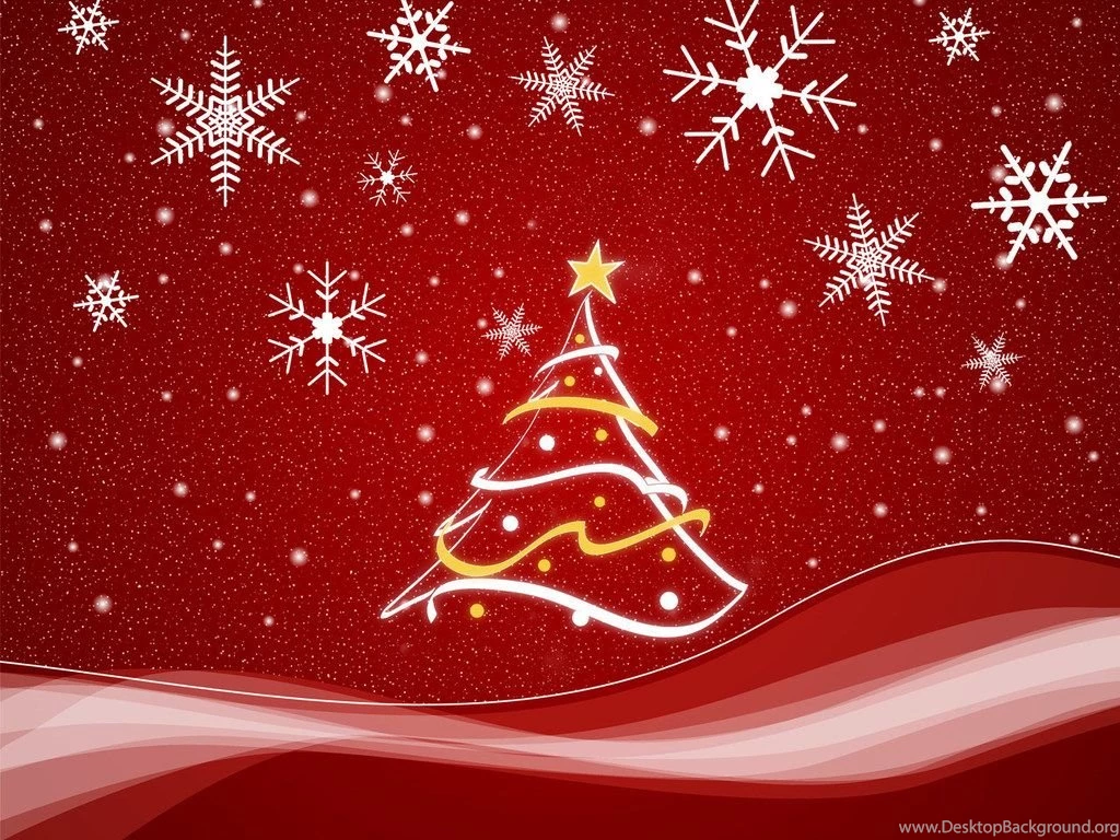 Snowflake, Christmas Tree, Red Download PowerPoint Backgrounds ...
