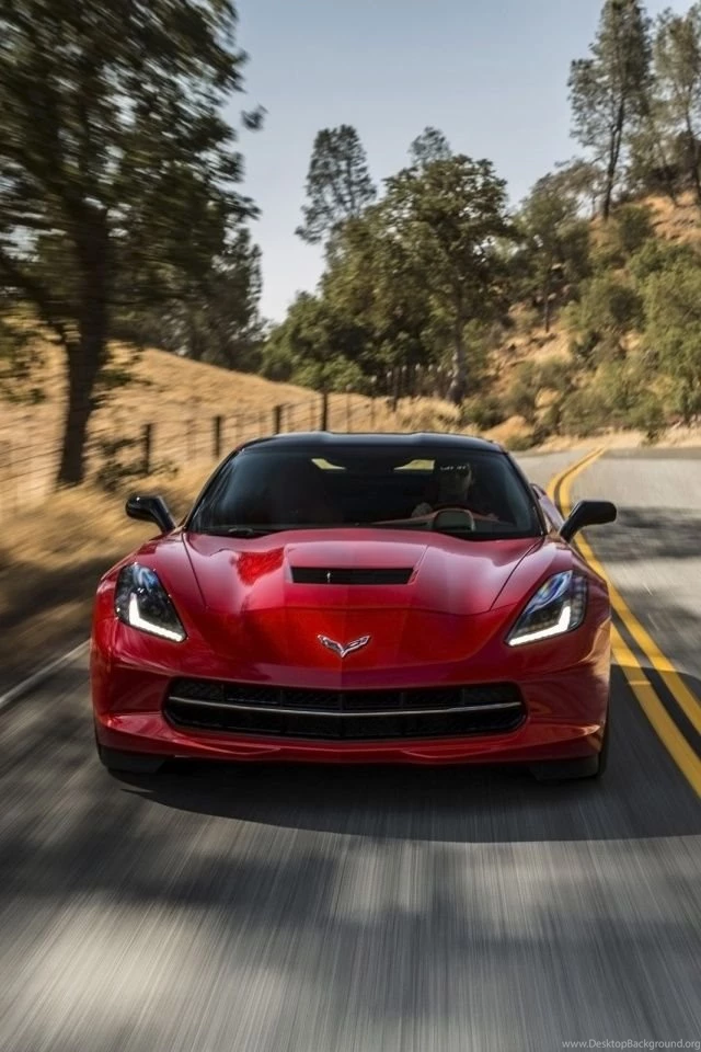 640x960 2014 Red Chevrolet Corvette Stingray Front Motion Iphone 4 ...