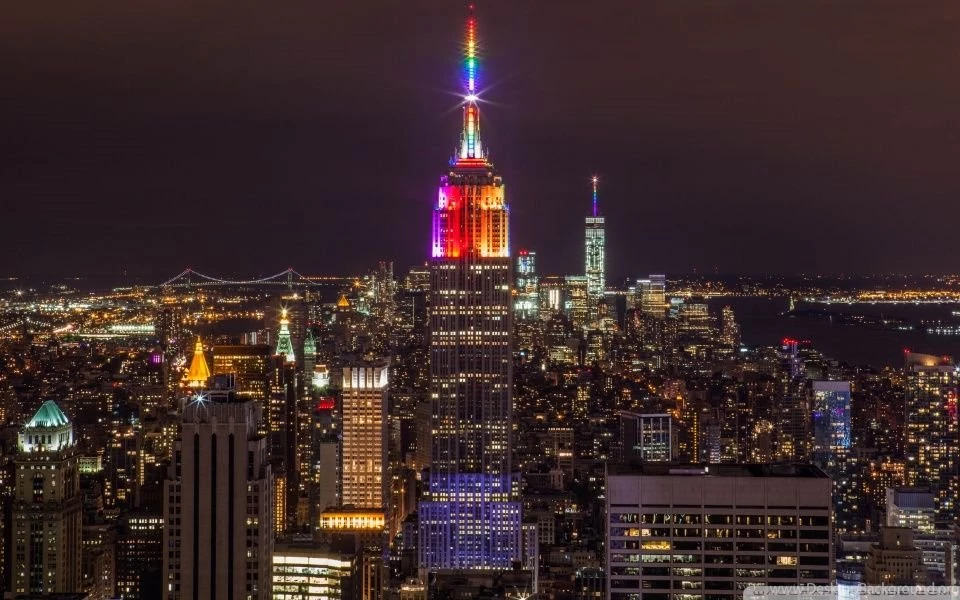 New York City Night Lights HD Desktop Wallpapers : Widescreen ...