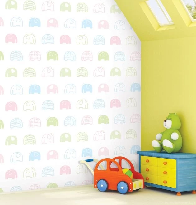 Elephants Self Adhesive Wallpapers Home Depot For Nursery ...